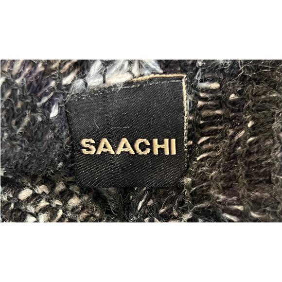 SAACHI Multi Chevron Knit Fringe Duster One Size - Picture 10 of 13